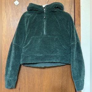 EUC Lululemon Athletica Fleece Scuba Hoodie in Forest Green Fleece Women’s XS/S